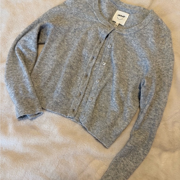 aerie Sweaters - Aerie Heather Gray Button-Up Cardigan